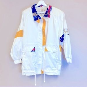VTG Gorgeous Sm Med RARE jacket Windbreaker Coat nautical 80s 90s retro vintage